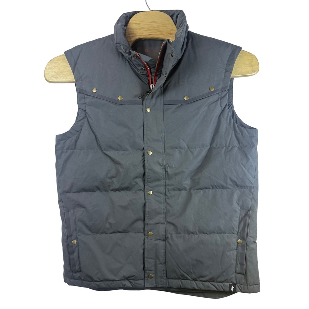 Cotopaxi Tianjin Vest Men XL Gray 650F Dridown Canvas Puffer Outdoor Layering
